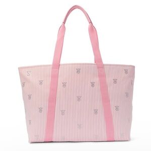 Victorias Secret Heritage Pink Striped Tote Bag